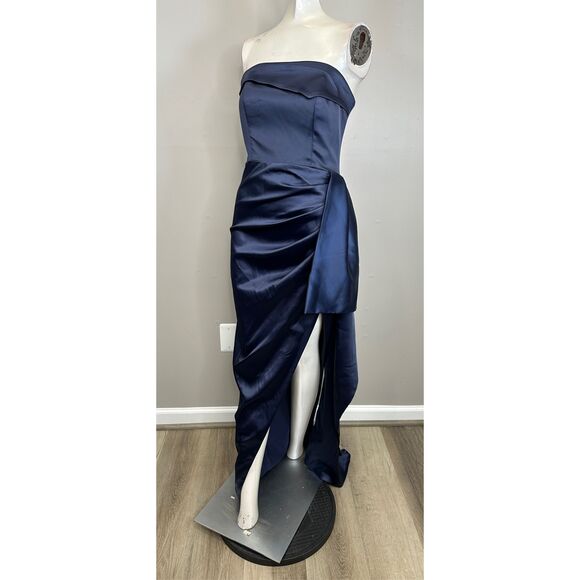 Nicholas the Label Erelyn Satin Strapless Gown Size 0 $595 - Picture 8 of 12